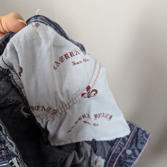 Laguna Beach Bootcut Jeans – Sz 28 Low Rise Studded Pockets Y2K - Picture 13 of 13